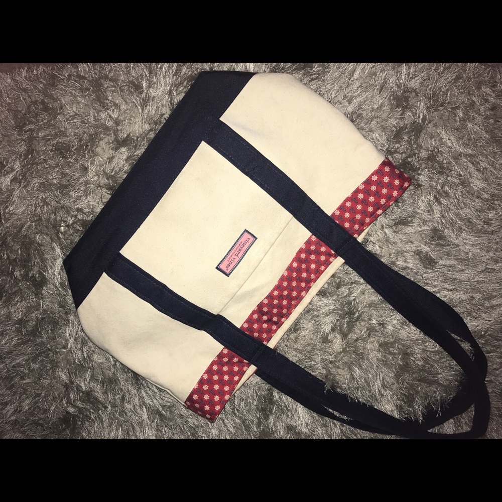 Vineyard Vines classic red white blue tote bag